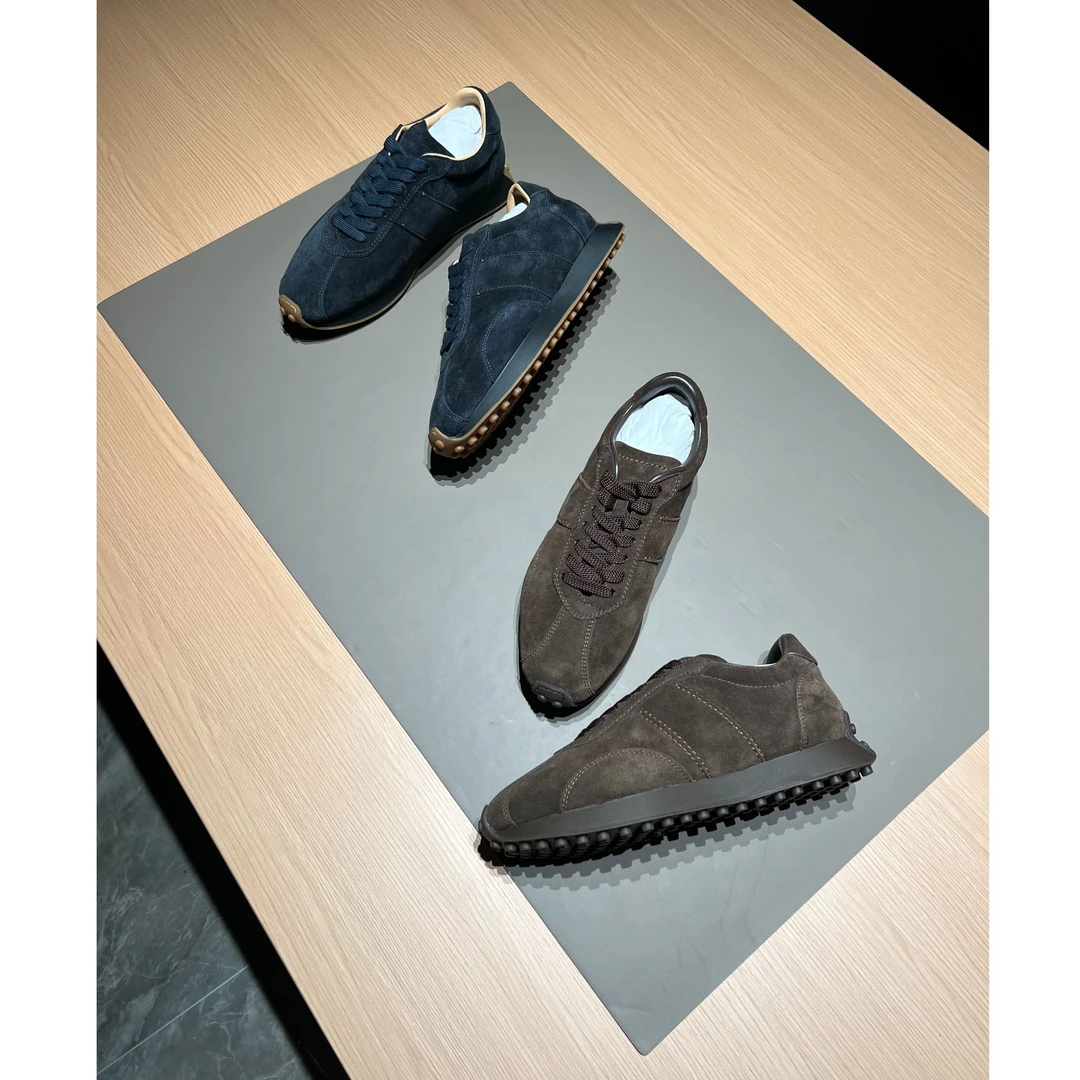 【复古老钱】高奢反绒牛皮细腻轻盈真皮时尚休闲轻奢百搭男鞋