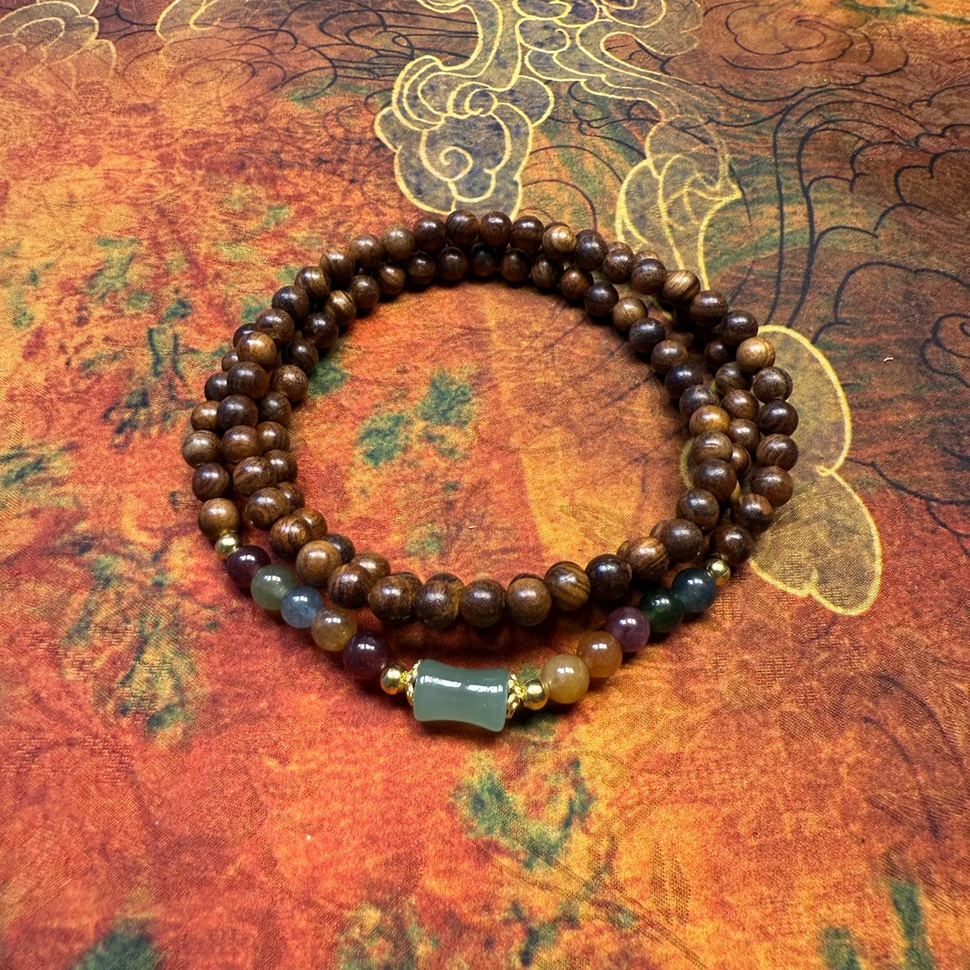 A010黑花梨多圈手串-无礼盒