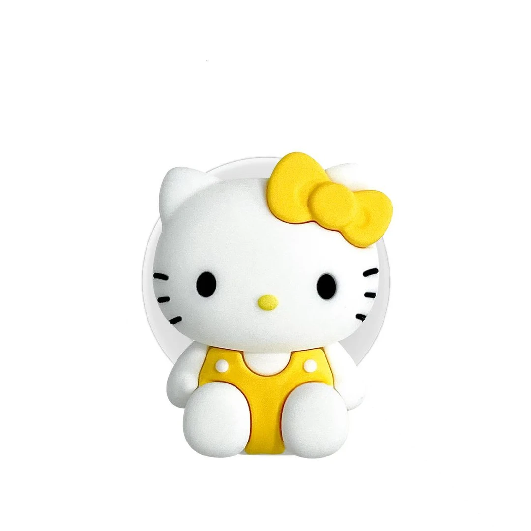 zrb可爱卡通KT猫磁吸硅胶手机支架强磁设计便捷实用懒人桌面神器