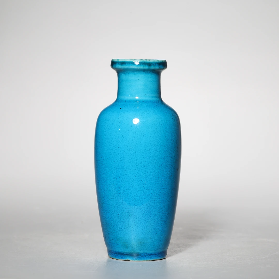【预展专用】3972二十世纪·孔雀蓝釉瓶