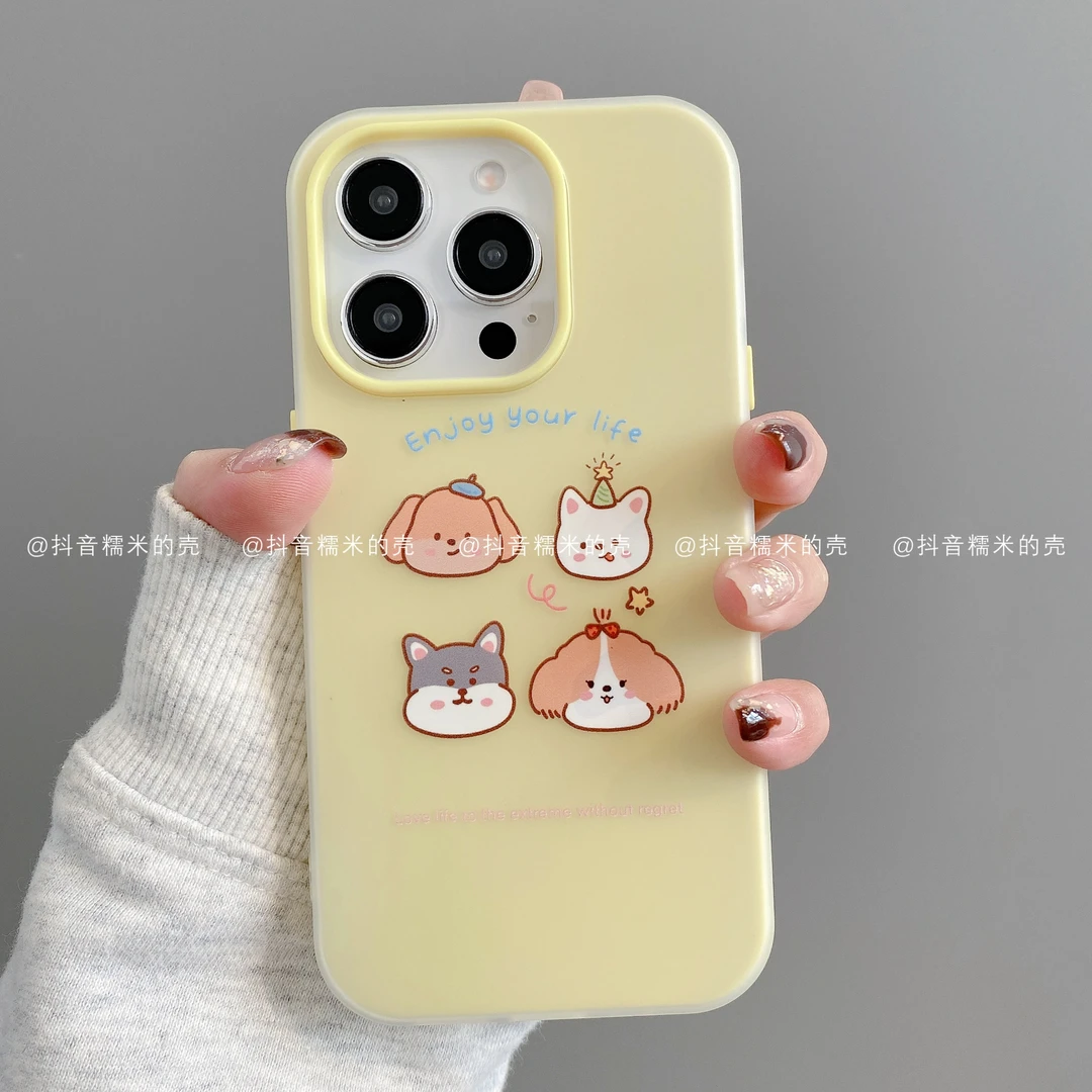 果冻壳适用iphone17promax苹果16手机壳15/14/13/12/11华为潮狗狗