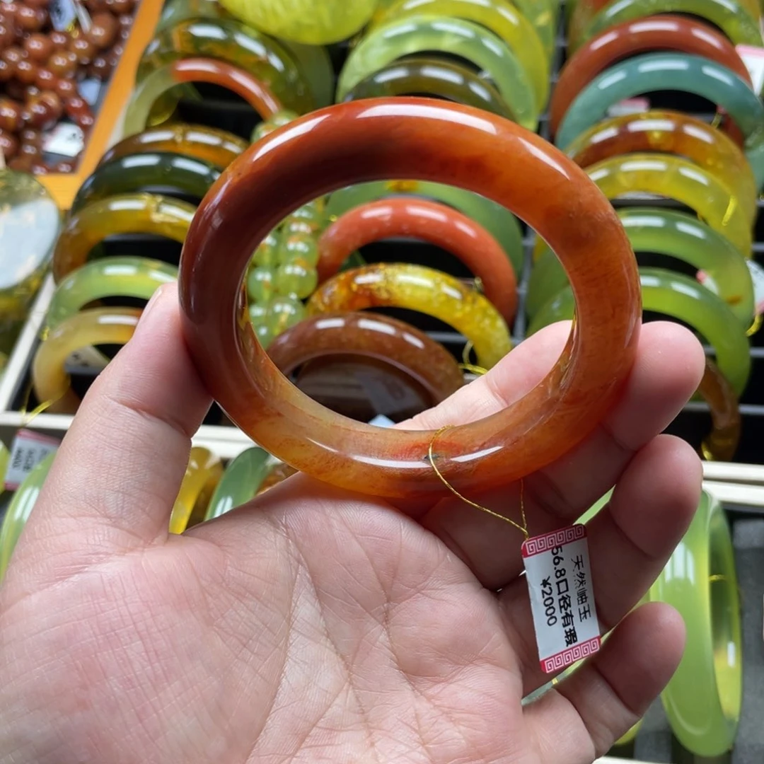 未镶嵌蛇纹石玉手镯有瑕