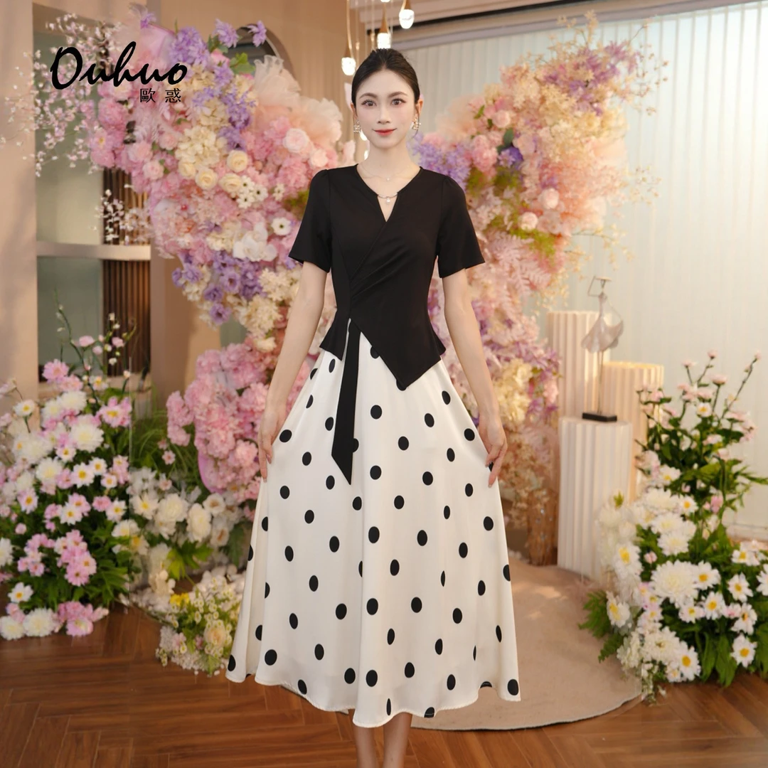 【米米定制】2025年夏季新款轻奢高贵名媛气质连衣裙OHDRI06078