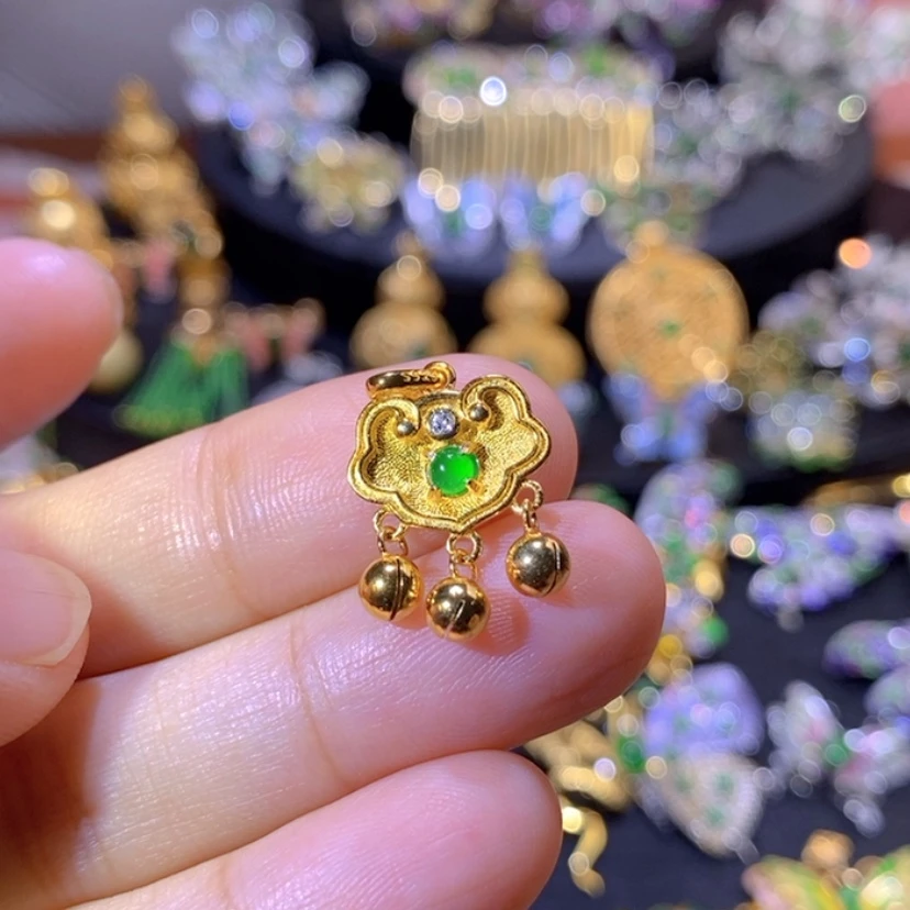 【闪购商品】银S925镶嵌挂件翡翠