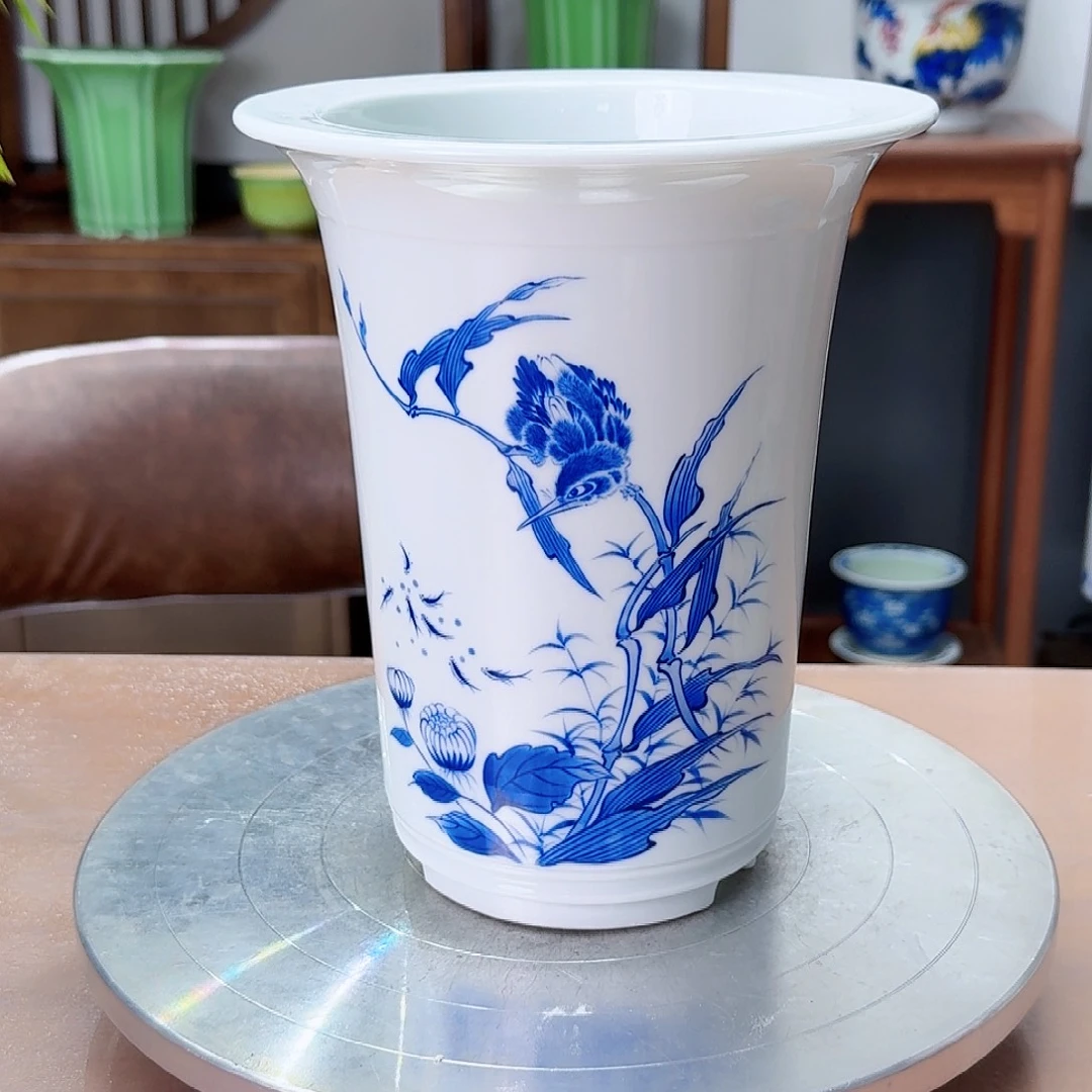 九***光翠鸟筒盆微瑕8888