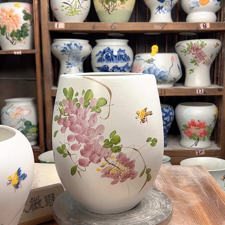 陶但盆紫藤陶瓷陶瓷陶瓷微瑕