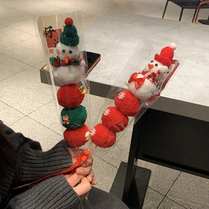 毛绒糖葫芦摆件圣诞节装饰元旦喜庆礼物桌面氛围布置用