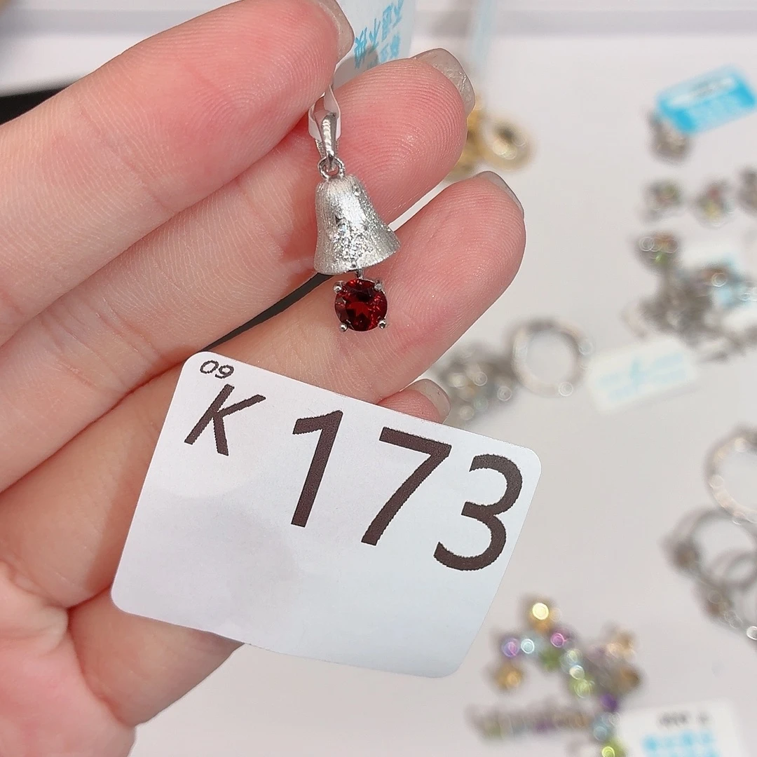 石榴石珠宝半成品银S925镶嵌