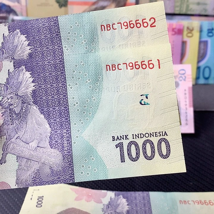 纸币全新纸币印尼2张