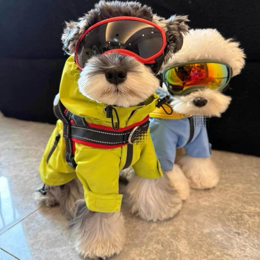 狗狗衣服防水冲锋衣雪纳瑞比熊泰迪柴犬西高地宠物服饰雨衣