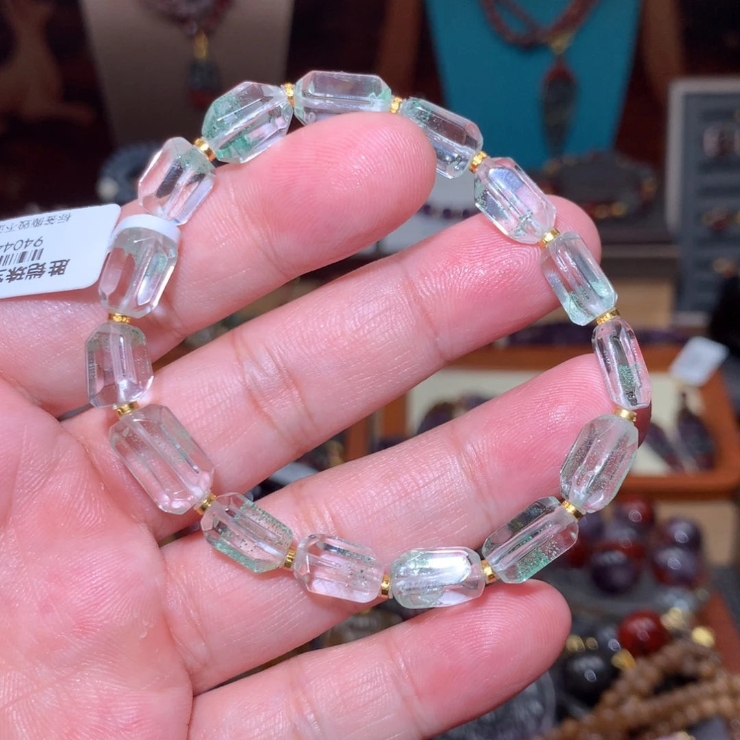 水晶未镶嵌珠宝半成品翠幽灵随行手串