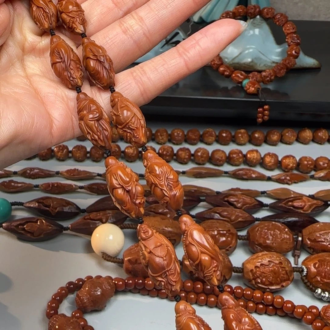 橄榄核手串/手链1.1尺寸十八弥勒手持