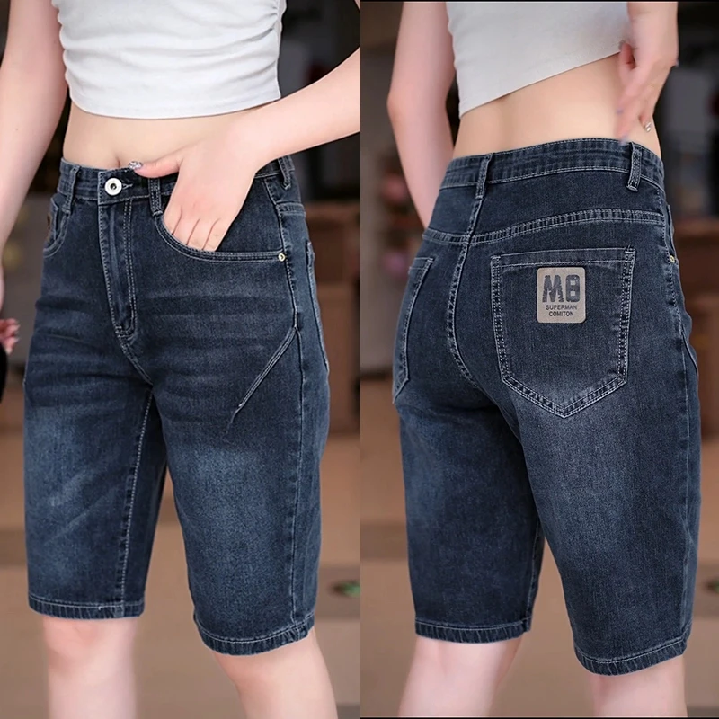 牛仔裤子短裤男士夏季薄款凉感新款潮牌宽松直筒5分休闲五分中裤