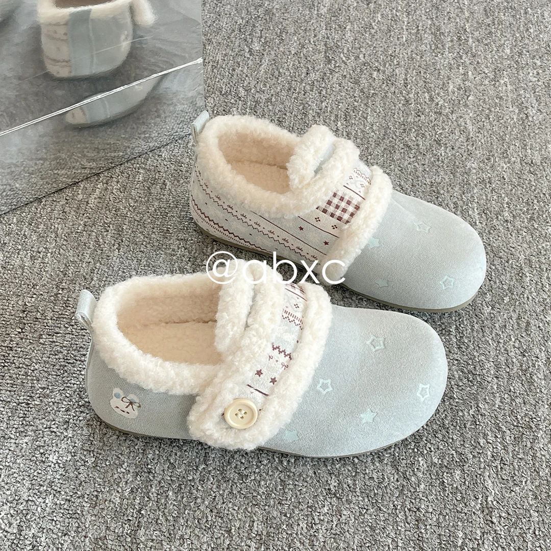 全包一脚蹬勃肯鞋女款2025新款爆款冬季加绒保暖棉鞋休闲毛毛板鞋