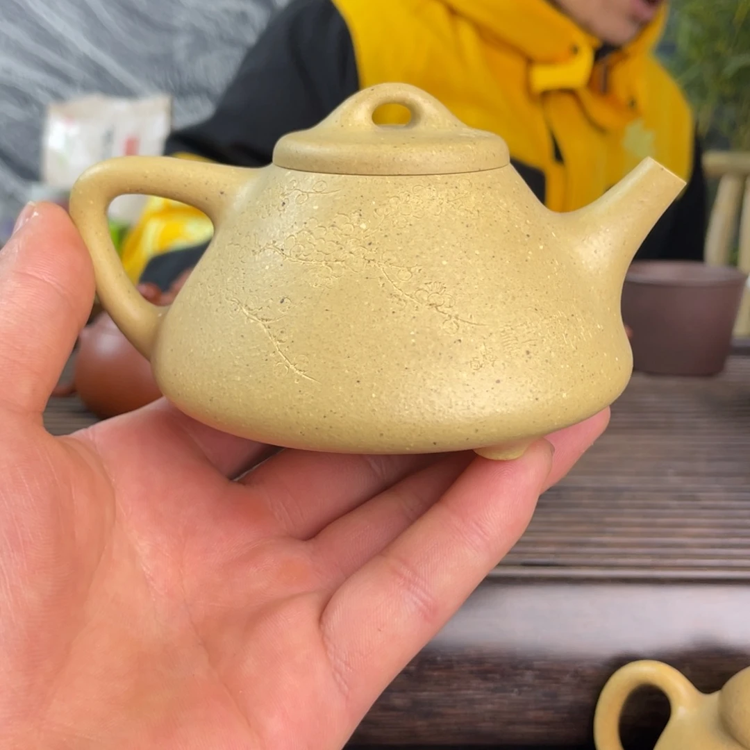 紫砂茶壶大水潭本绿子冶石瓢