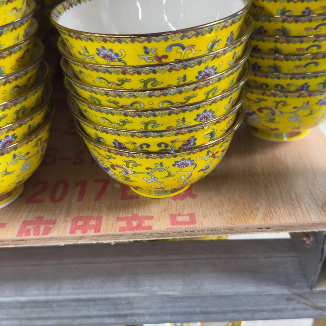 瓷六个4.5英寸高脚碗