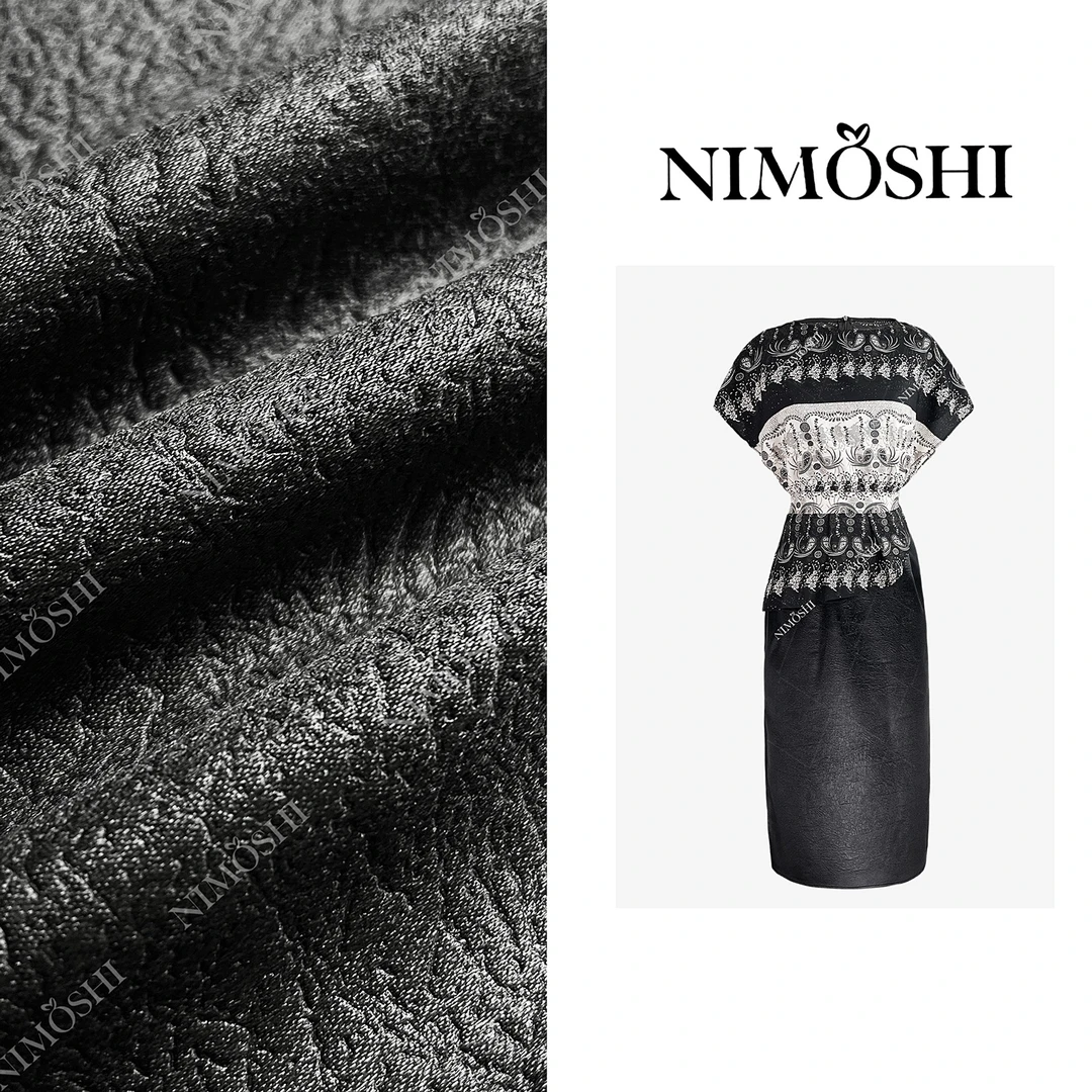 NIMOSHI【倩倩】新款女装显瘦气质圆领修身长款系带时尚连衣裙Q1867