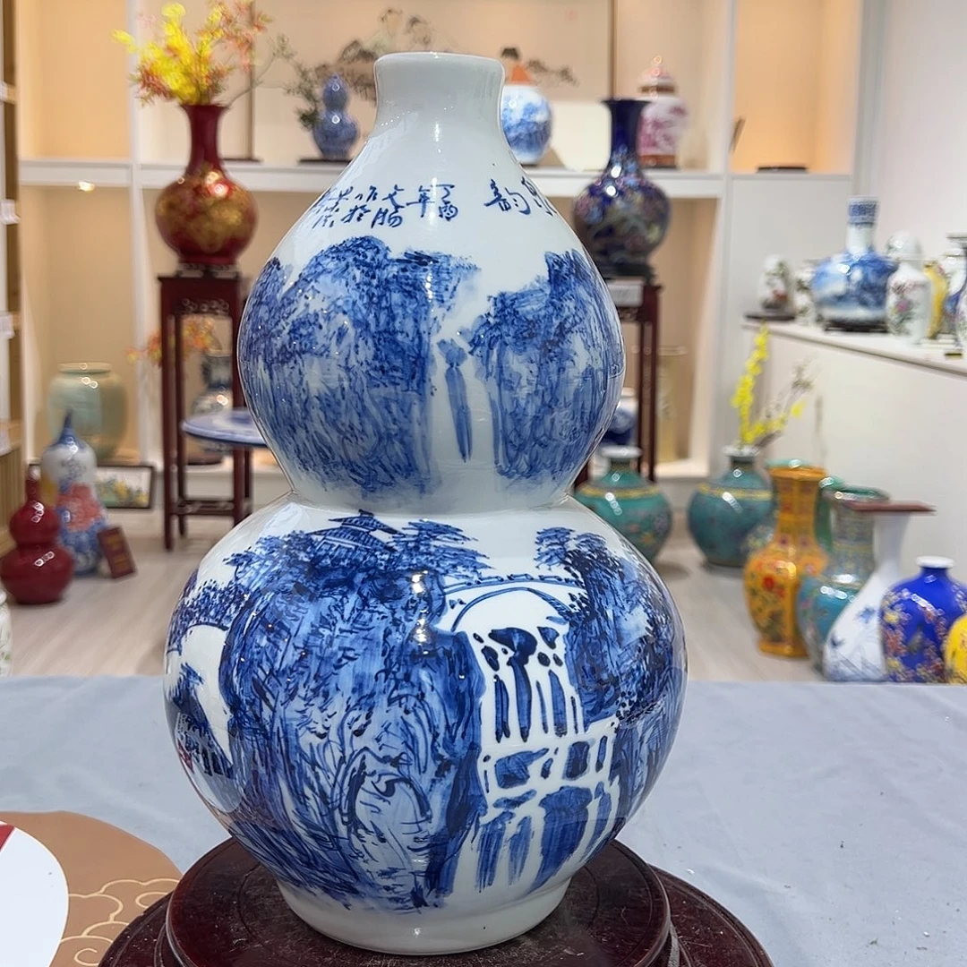 陶摆件36cm泉韵葫芦瓶