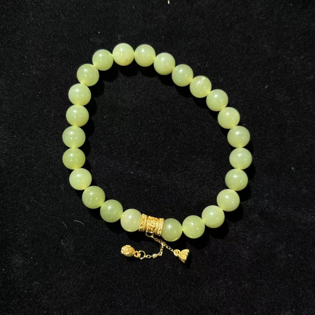 lot2 和田玉黄玉手串/保利