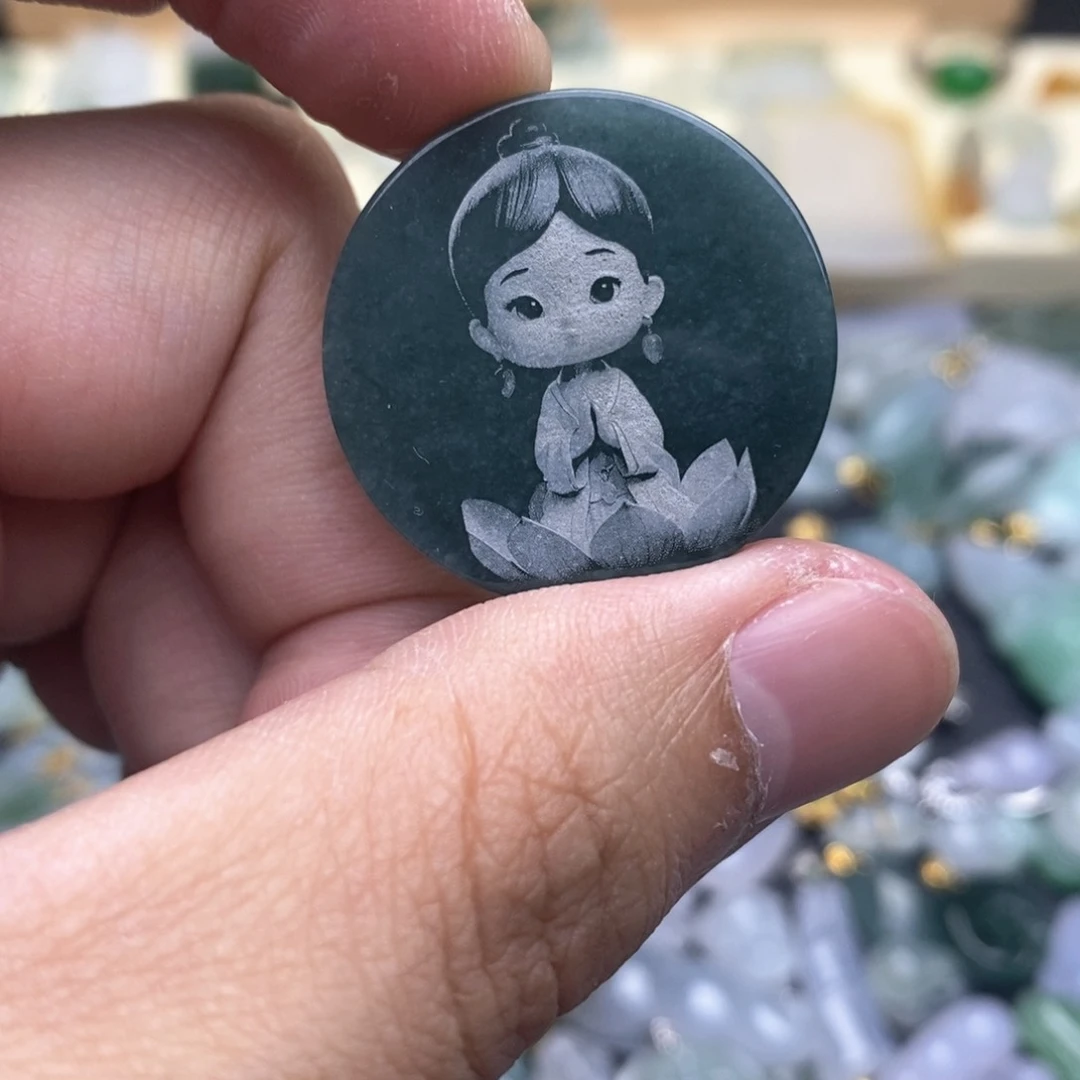 翡翠未镶嵌吊坠(不含链)宝宝佛