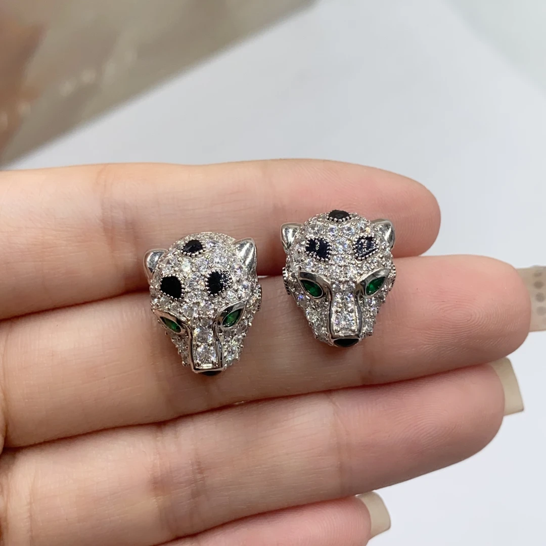 925银合成锆石耳饰 S925银锆石耳钉精美时尚气质优雅93号S00