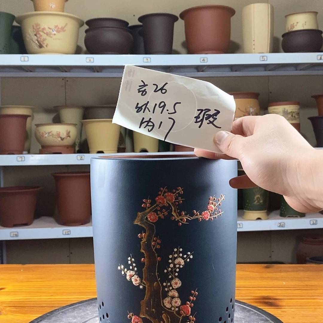 紫砂花盆紫砂兰花盆23