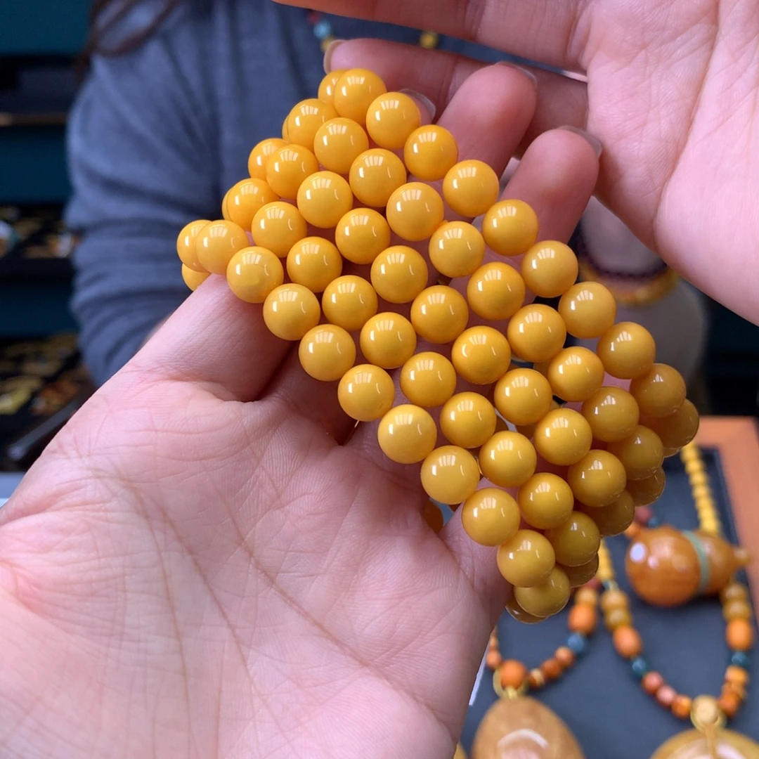 蜜蜡未镶嵌手串多样性发一