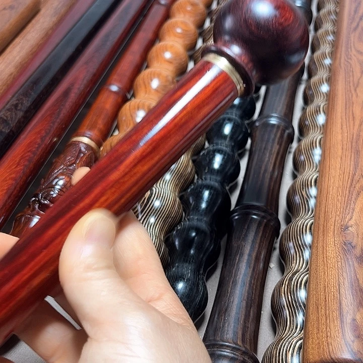 安达曼紫檀手杖，长90，大头直径2.5，小头直径2.0