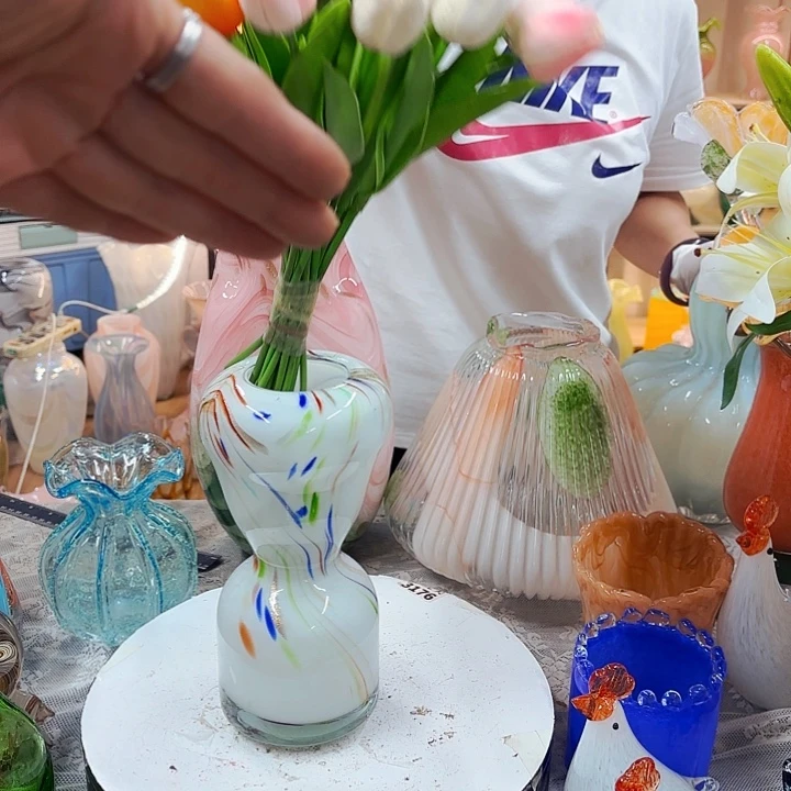 琉璃夜场花瓶摆件不完美