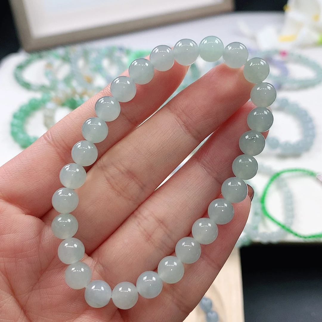 翡翠未镶嵌手链6.8mm