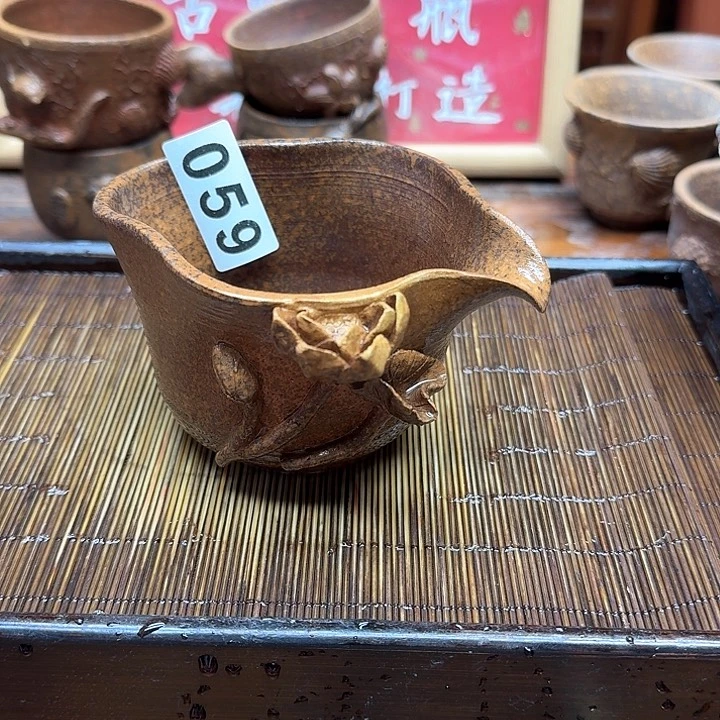 纯手工制作粗陶茶具