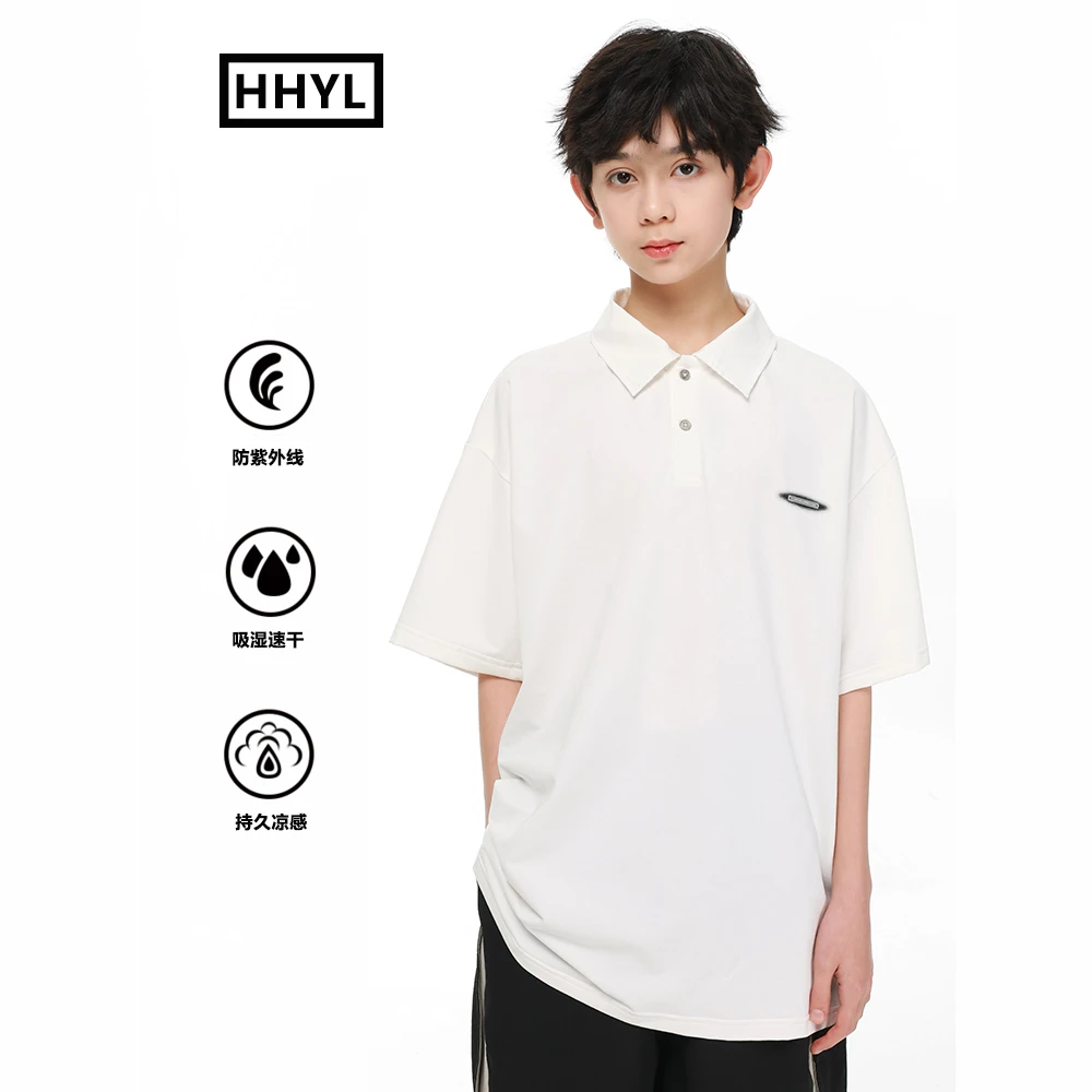 【现货】0807 无界青少年装夏季休闲Polo衫大童潮牌短袖T恤凉感透气