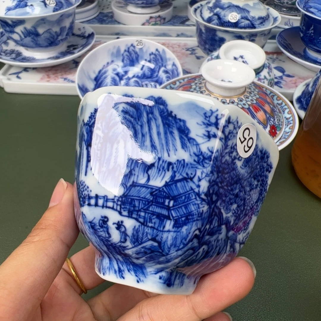 景德镇纯手工纯手绘茶具木木65