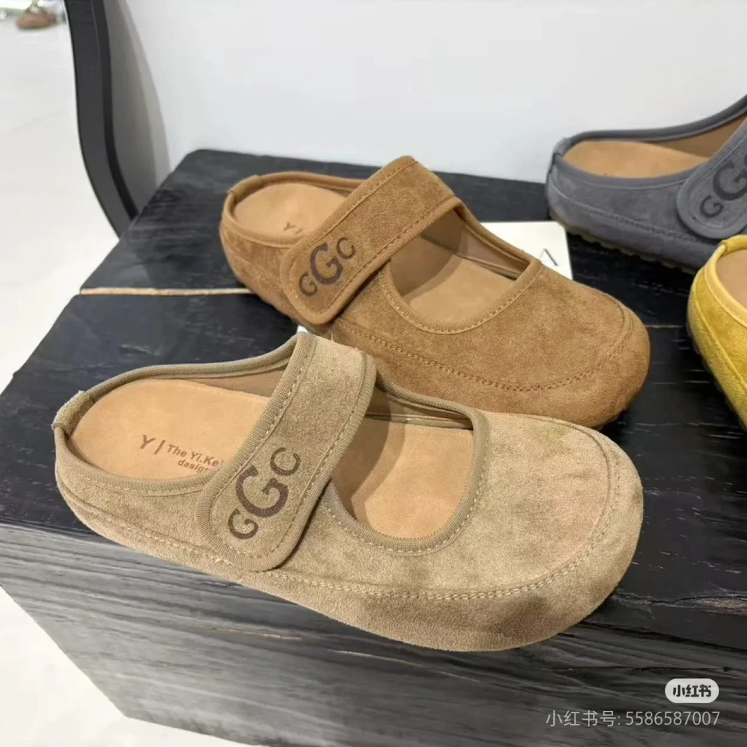 韩版平底轻职风通用包头包头拖平跟软底凉鞋跟博肯休闲鞋