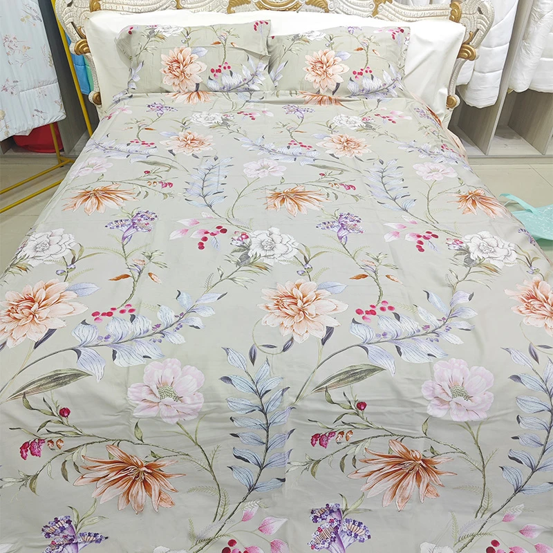 全棉印花四件套 春日花香（棕）