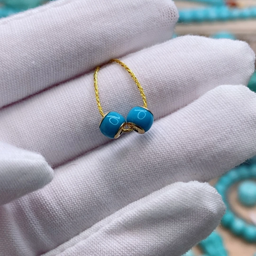 绿松石未镶嵌珠宝奇石5.3mm