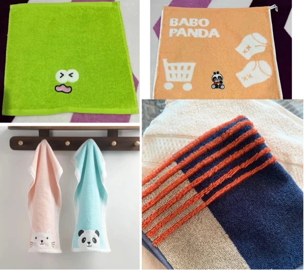 小毛巾大毛巾方巾混合搭配