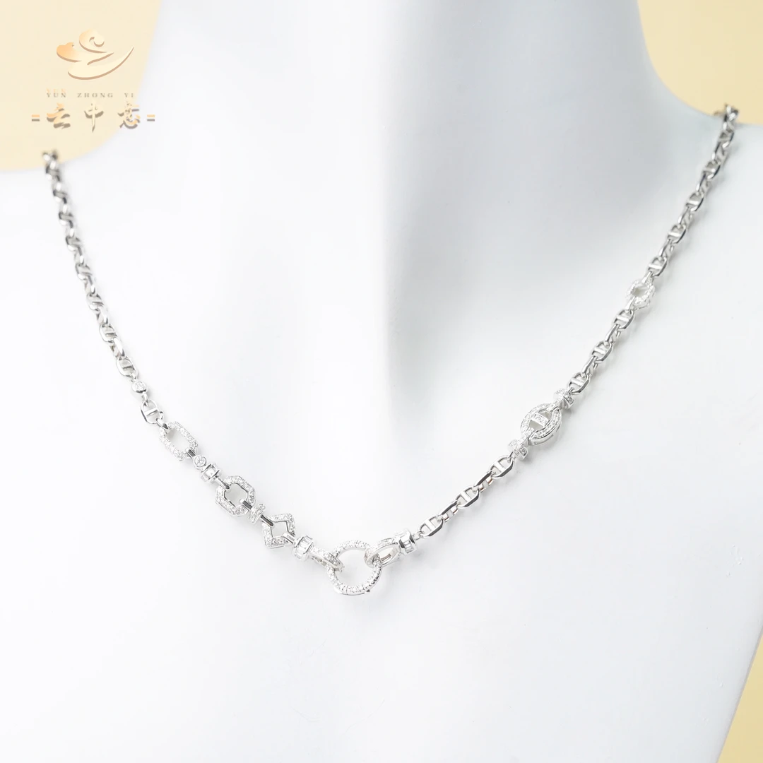 【云中意】-18K金 璀璨明星钻石百搭链 -拍一发一