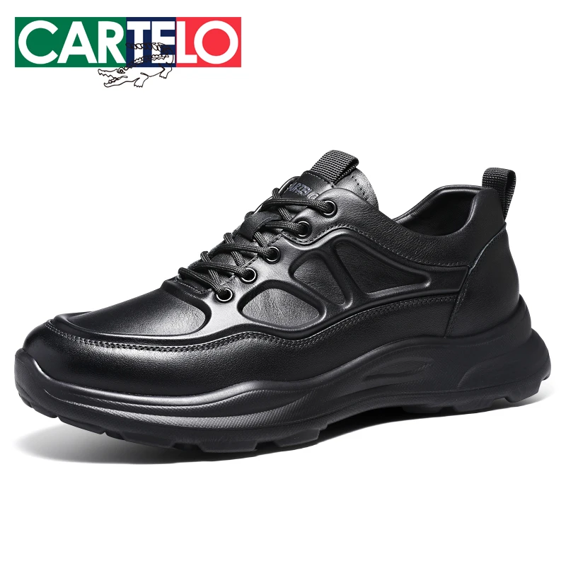 卡帝乐鳄鱼男士真皮牛皮休闲皮鞋时尚百搭商务男鞋软底耐磨运动鞋
