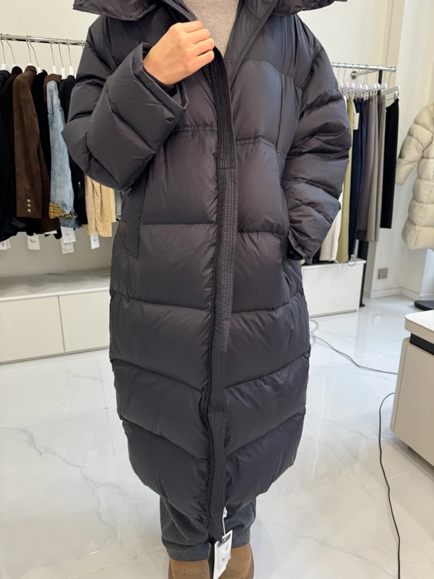 2024东大门韩版长款大被子羽绒服黑色，米色，红棕色