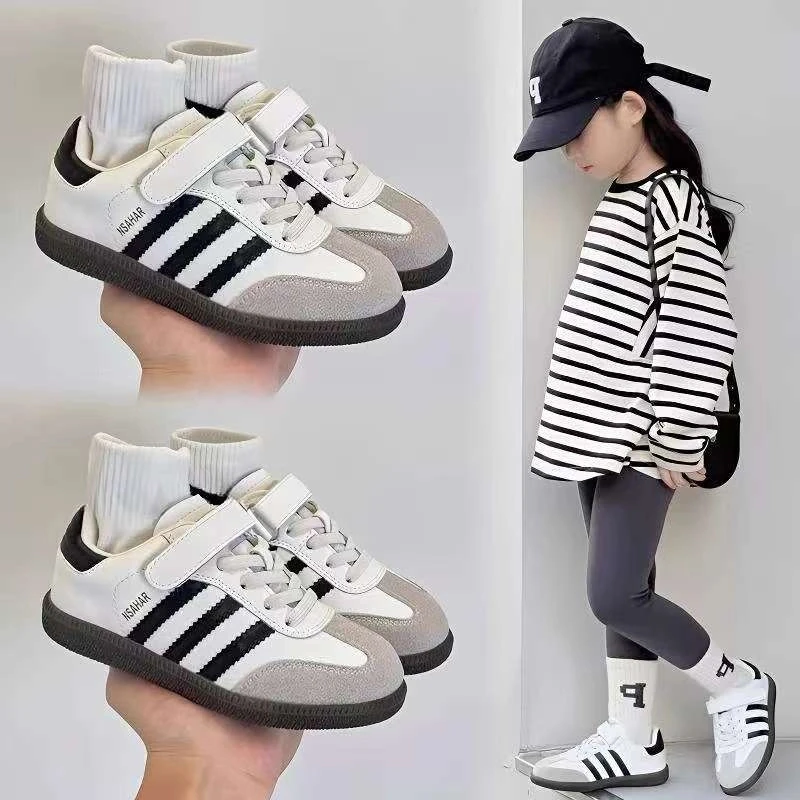 ABC儿童德训鞋2025新款春秋季女童运动鞋软底防滑魔术贴男童鞋子