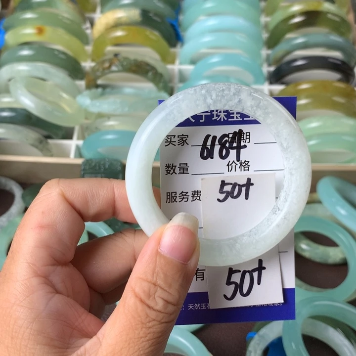 未镶嵌蛇纹石玉手镯6184