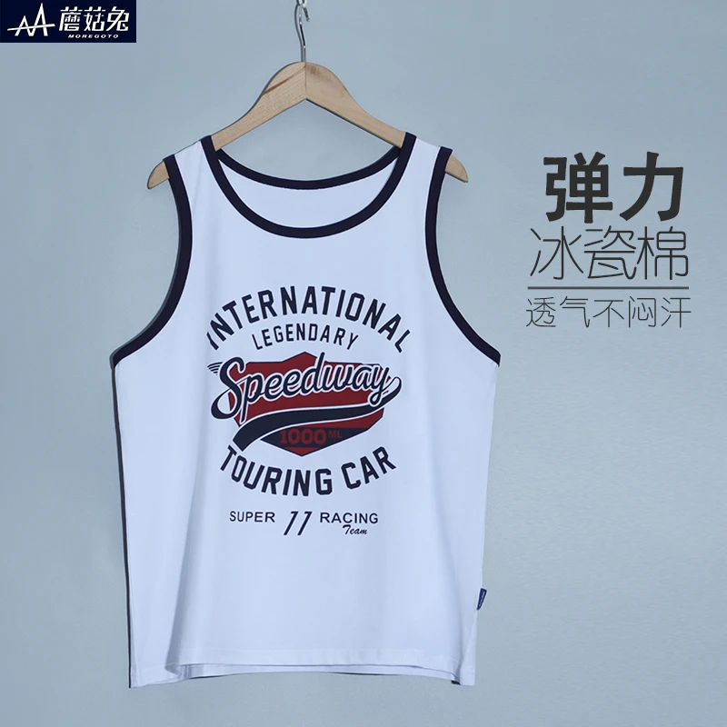 胖童装男童运动薄款背心中大童透气凉感上衣加肥宽松男孩坎肩外穿