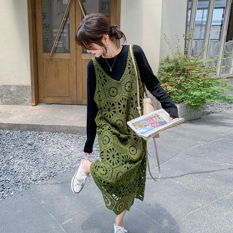 夏季搭配一整套黑色T恤连衣裙女2025新款吊带罩衫流行漂亮套装裙