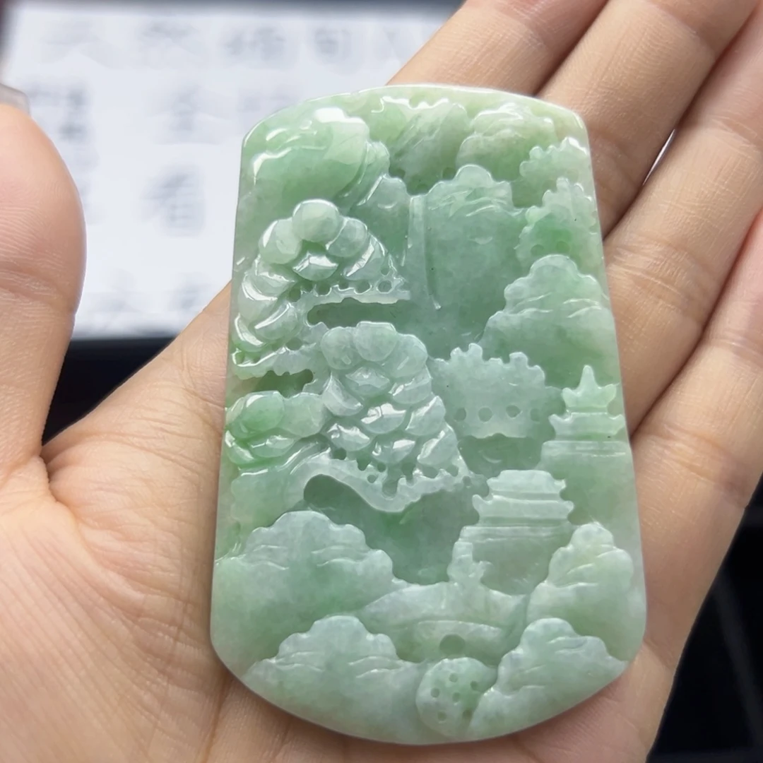 翡翠未镶嵌颈饰天然