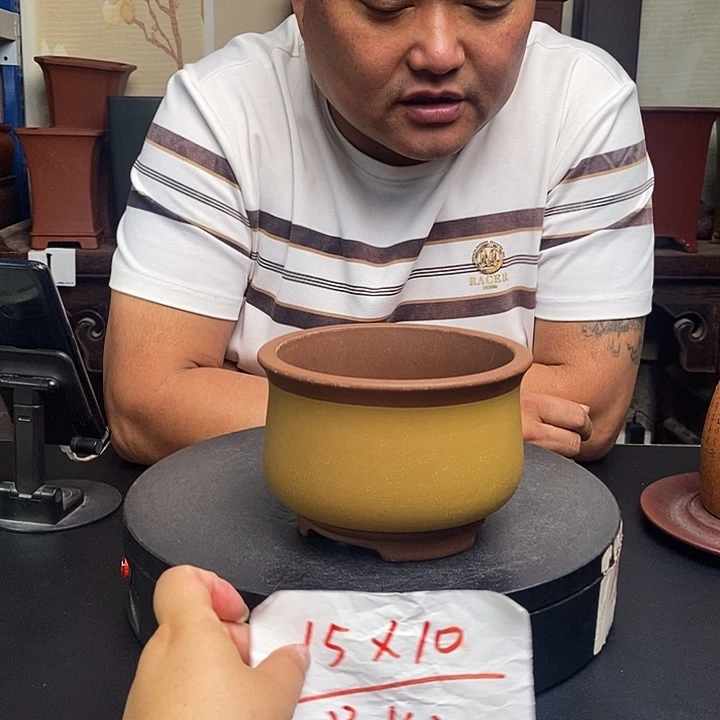 紫砂花盆货号一只KK2