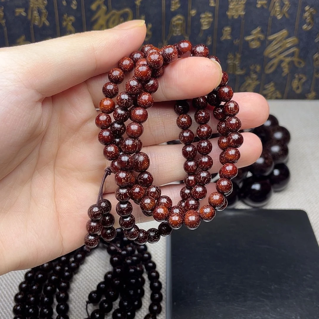 檀香紫檀（小叶紫檀）海*0.6 108颗 爆满金星