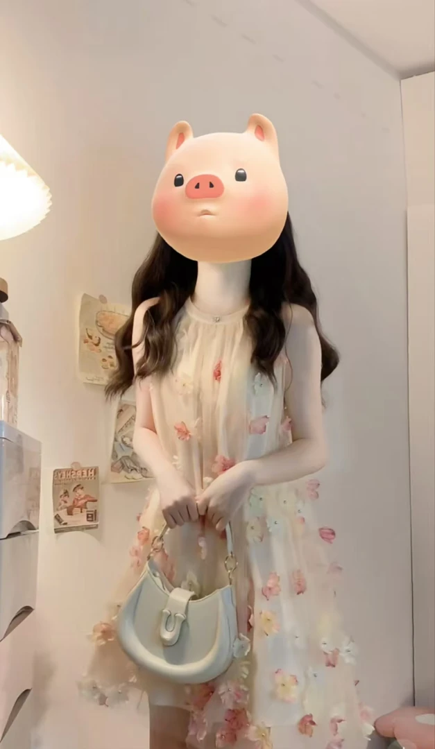 【花神的爱意】绝美花朵法式挂脖连衣裙夏小个子生日公主裙子