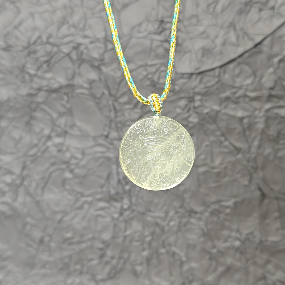 高定珠宝轻奢百搭款黄水晶扎基拉姆圆牌吊坠-y2231