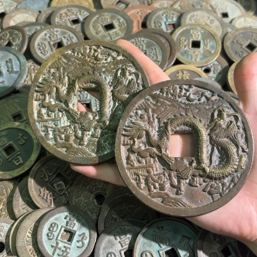 铜花钱手工翻砂铸造工艺品
